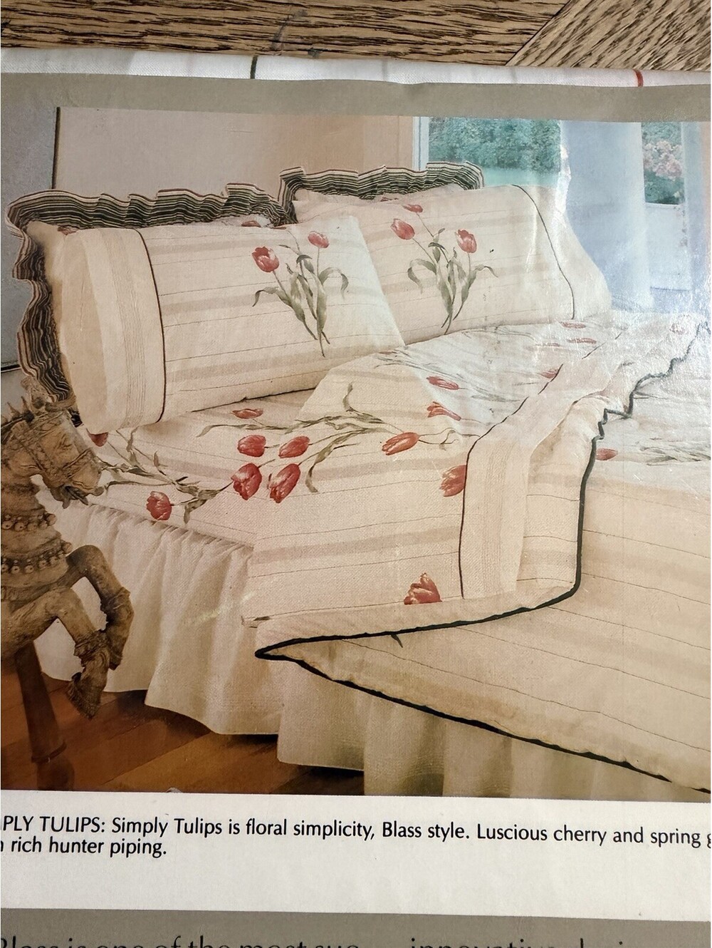 Springmaid Bill Blass Percale TWIN Fitted Sheet NIP No-iron VTG Simply Tulips